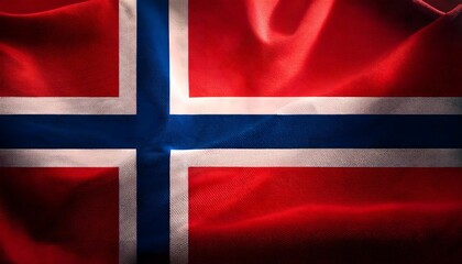 Obraz premium Norwegian Flag with Nordic Cross