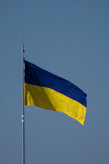 flag on blue background