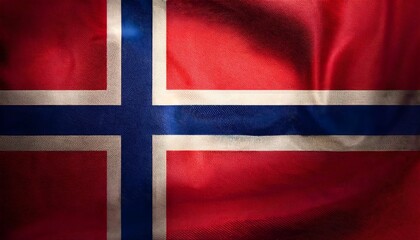 Fototapeta premium Norwegian Flag with Nordic Cross