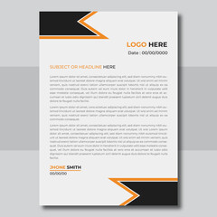 Modern corporate business letterhead design template