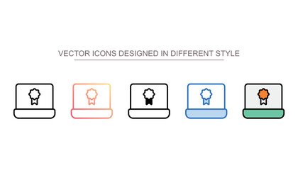 Prize icon design with white background stock illustration