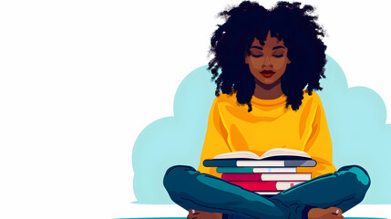 Minority Woman Education Black Female Person Sit