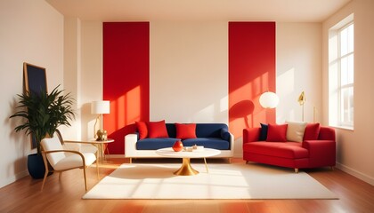 Photo interior modern design room 3d illustration