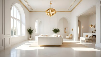 Photo interior modern design room 3d illustration