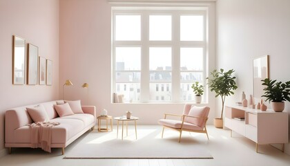 Fototapeta premium Photo interior modern design room 3d illustration