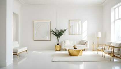 Photo interior modern design room 3d illustration