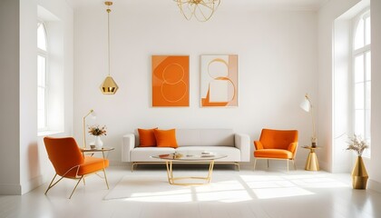 Photo interior modern design room 3d illustration