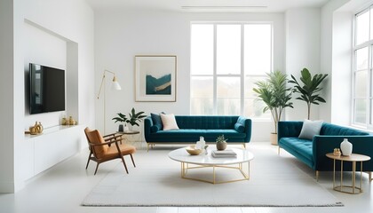 Photo interior modern design room 3d illustration