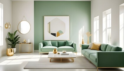 Photo interior modern design room 3d illustration