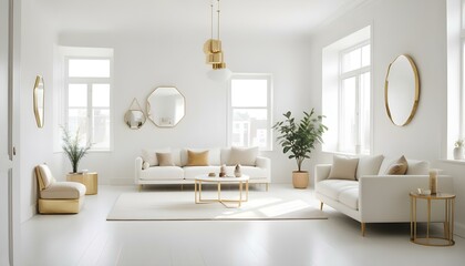 Fototapeta premium Photo interior modern design room 3d illustration