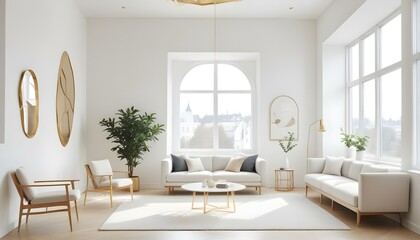 Fototapeta premium Photo interior modern design room 3d illustration