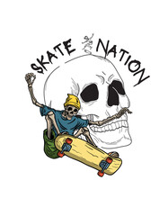 Skate Nation - Tshirt design