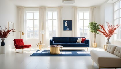 Fototapeta premium Photo interior modern design room 3d illustration