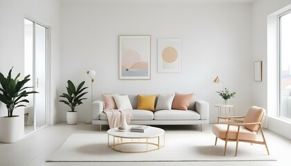 Photo interior modern design room 3d illustration