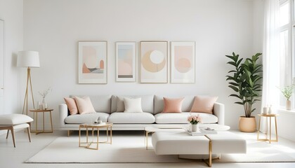Photo interior modern design room 3d illustration