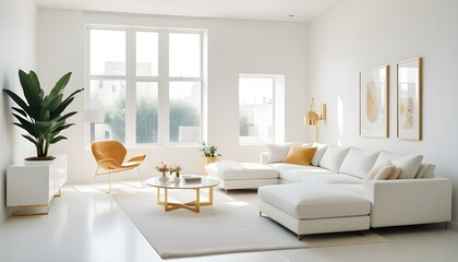 Fototapeta premium Photo interior modern design room 3d illustration