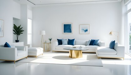 Fototapeta premium Photo interior modern design room 3d illustration