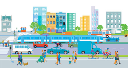 Fototapeta premium City-Verkehr.eps
