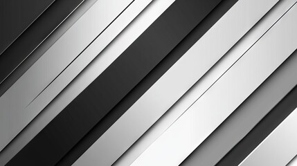 Obraz premium Sleek white and silver gradient background with light gray and black tones, featuring soft diagonal lines and metal texture, perfect for modern tech designs, digital templates, and minimalist abstract