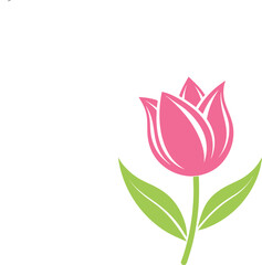tulip flower vector isolate