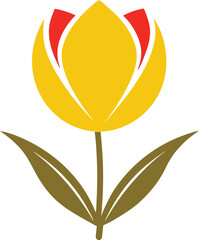tulip flower vector isolate