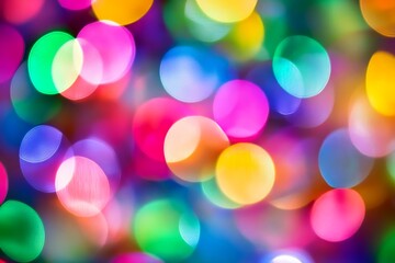 Fototapeta premium Spectacular vibrant party lights background.