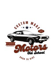 Old School motors - Tshirt design