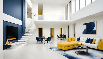 Photo interior modern design room 3d illustration