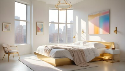 Photo interior modern design room 3d illustration