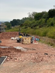 Construction materials on a building site