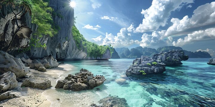 Matinloc Shrine limestone cliffs, Miniloc Island limestone, Talisay Beach limestone, Nacpan Beach Palawan