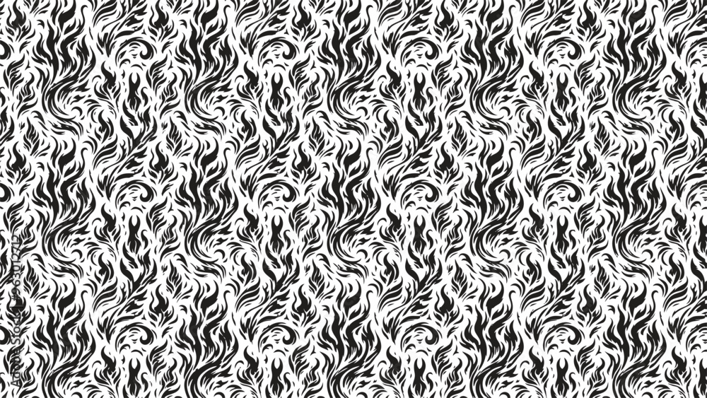 Wall mural fire pattern design in vector format with an abstract and stylish look