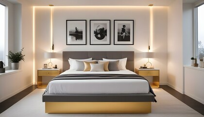Photo interior modern design room 3d illustration