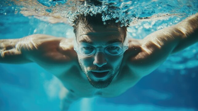 Athlete in Swimming Pool
