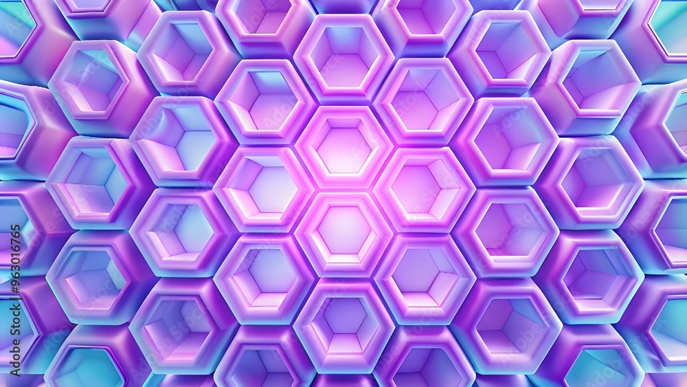 Poster hexagons pattern. geometric abstract background with simple hexagonal elements. medical, technology 