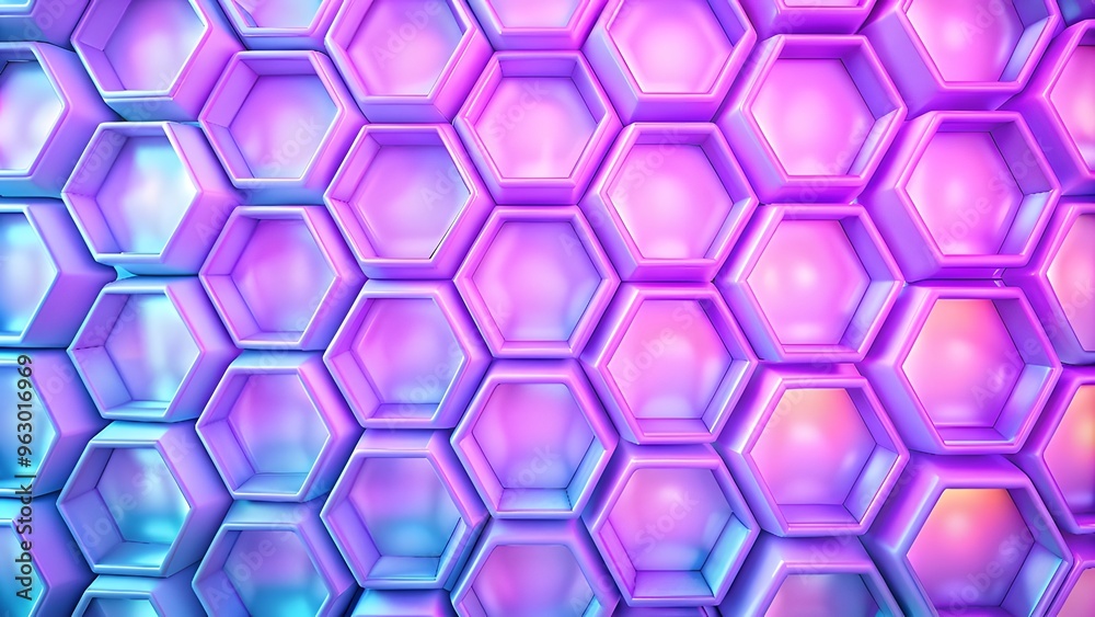 Poster hexagons pattern. geometric abstract background with simple hexagonal elements. medical, technology 
