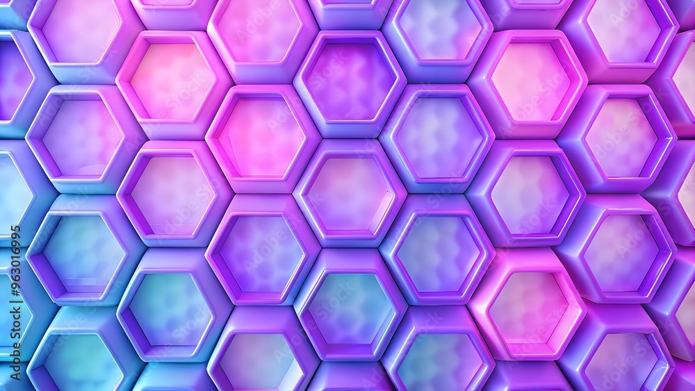 Poster hexagons pattern. geometric abstract background with simple hexagonal elements. medical, technology 