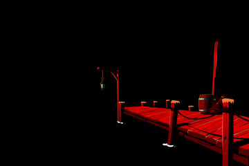 bridge in black background