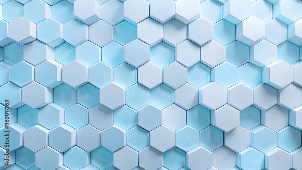 Poster hexagons pattern. geometric abstract background with simple hexagonal elements. medical, technology 