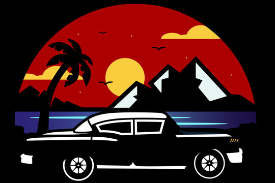 car on the beach