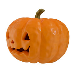Png pumpkin. 3D illustration autumn, Halloween, holidays.