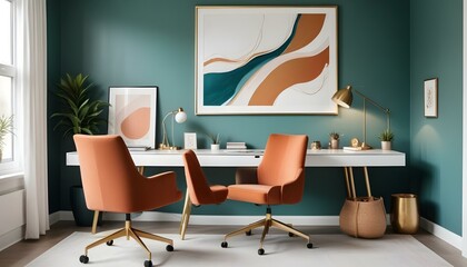 Photo interior modern design room 3d illustration