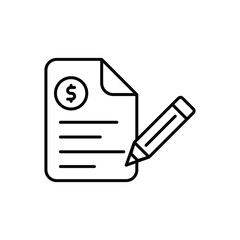 Contract vector icon ready to use for apps and websites