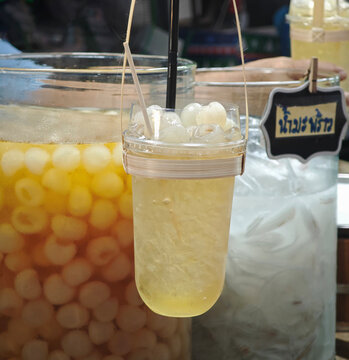 sweet Longan Juice in big glass
