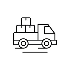 Moving Truck vector icon ready to use for apps and websites