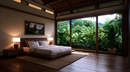 Fototapeta premium Modern Home Interior Design Bedroom Sty