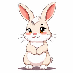 Obraz premium Süßes Cartoon-Kaninchen