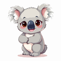 Obraz premium Kawaii Koala im Cartoon-Stil