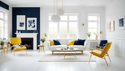 Photo interior modern design room 3d illustration