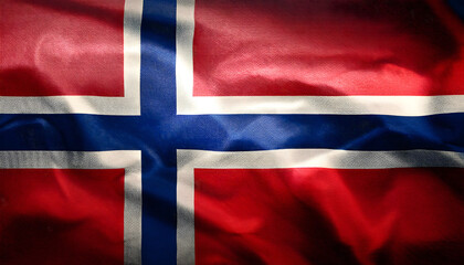 Obraz premium Norwegian Flag with Nordic Cross